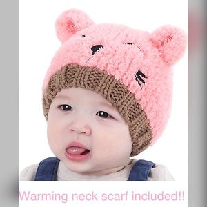 Animal hat and matching scarf